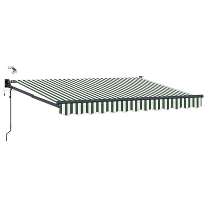 Tettuccio Elettrico Retrattile Verde e Bianco 3,5 x 2,5 m | homemem39