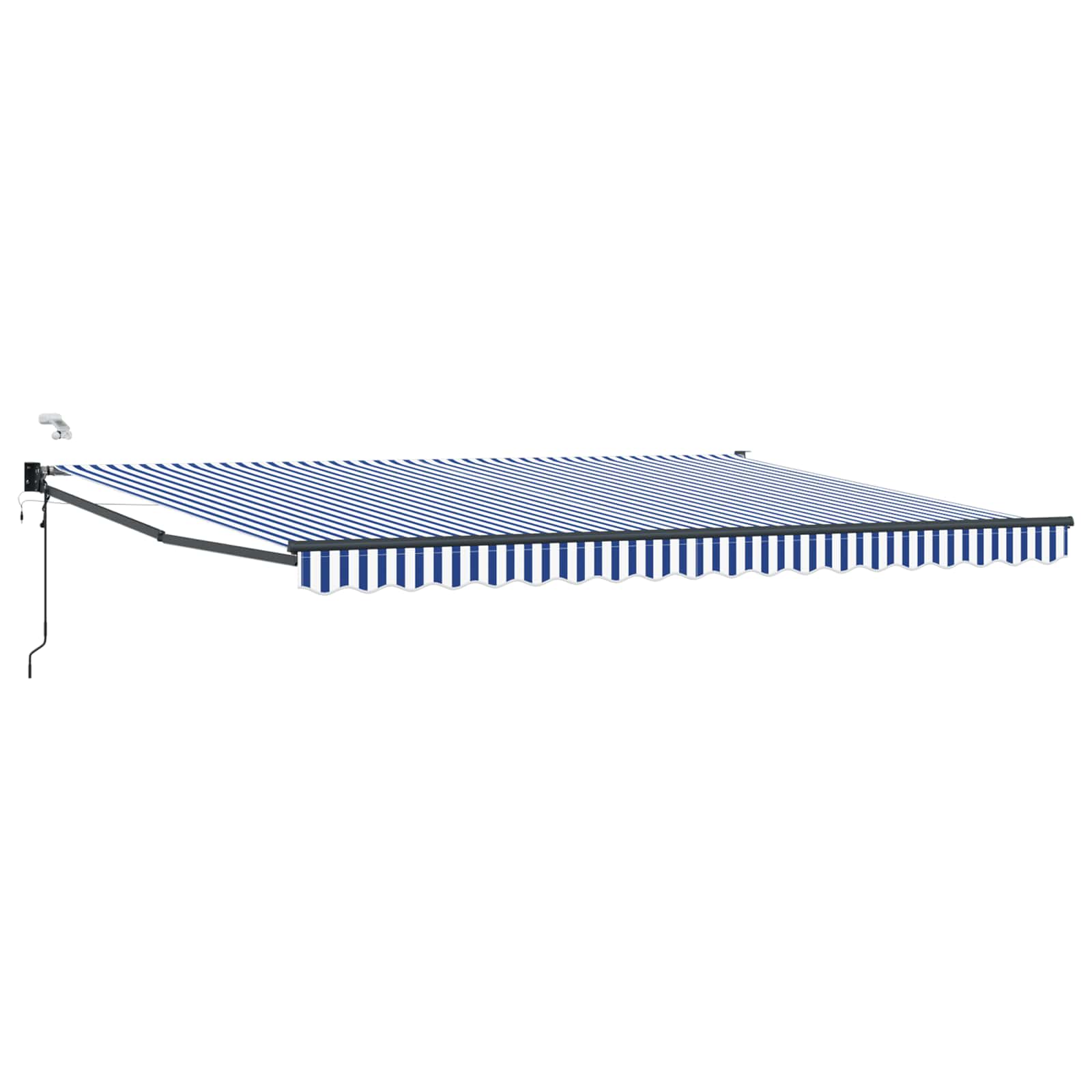 Tettuccio Elettrico Retrattile Blu e Bianco 4 × 3 m | homemem39