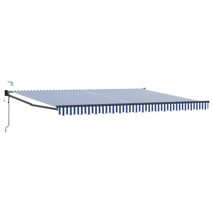 Tettuccio Elettrico Retrattile Blu e Bianco 4 × 3 m | homemem39