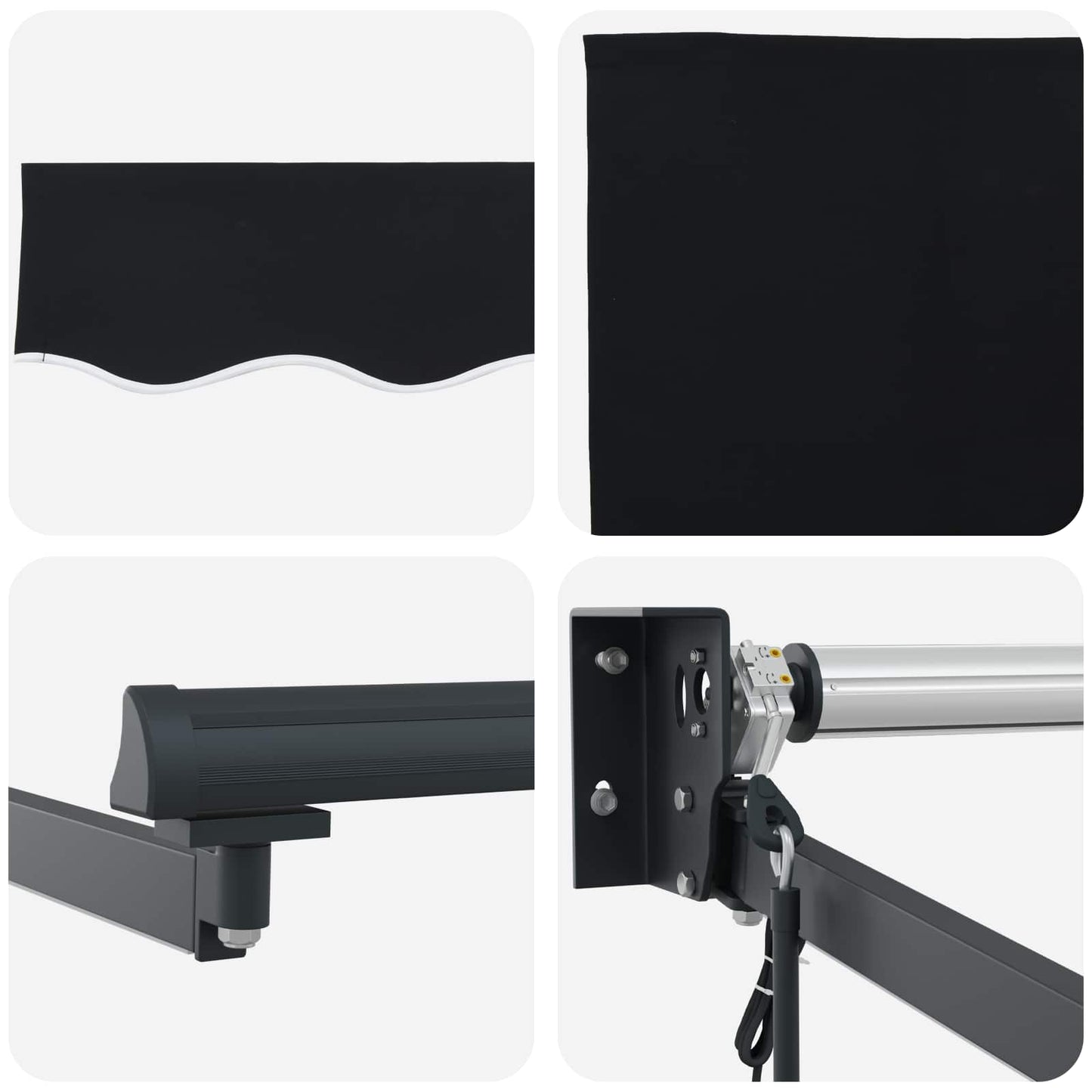 Tettuccio Elettrico Retrattile Nero 4 × 3 m | homemem39