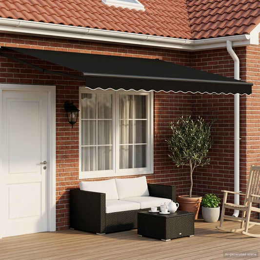 Tettuccio Elettrico Retrattile Nero 4 × 3 m
