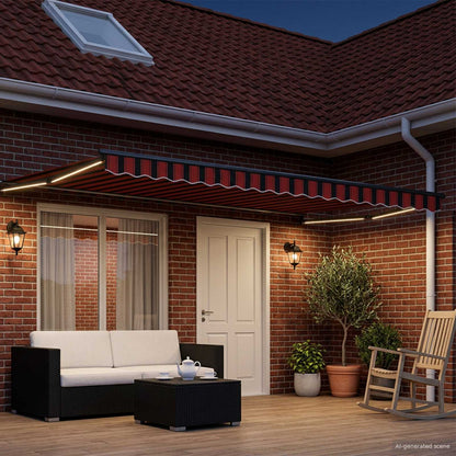 Tettuccio Elettrico Retrattile Arancione e Marrone 4,5 × 3 m | homemem39