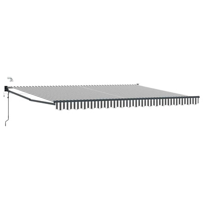 Tettuccio Elettrico Retrattile Antracite e Bianco 5 x 3 m | homemem39