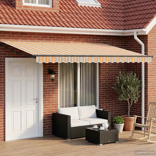 Tettuccio Elettrico Retrattile Blu e Arancione 5 x 3 m | homemem39