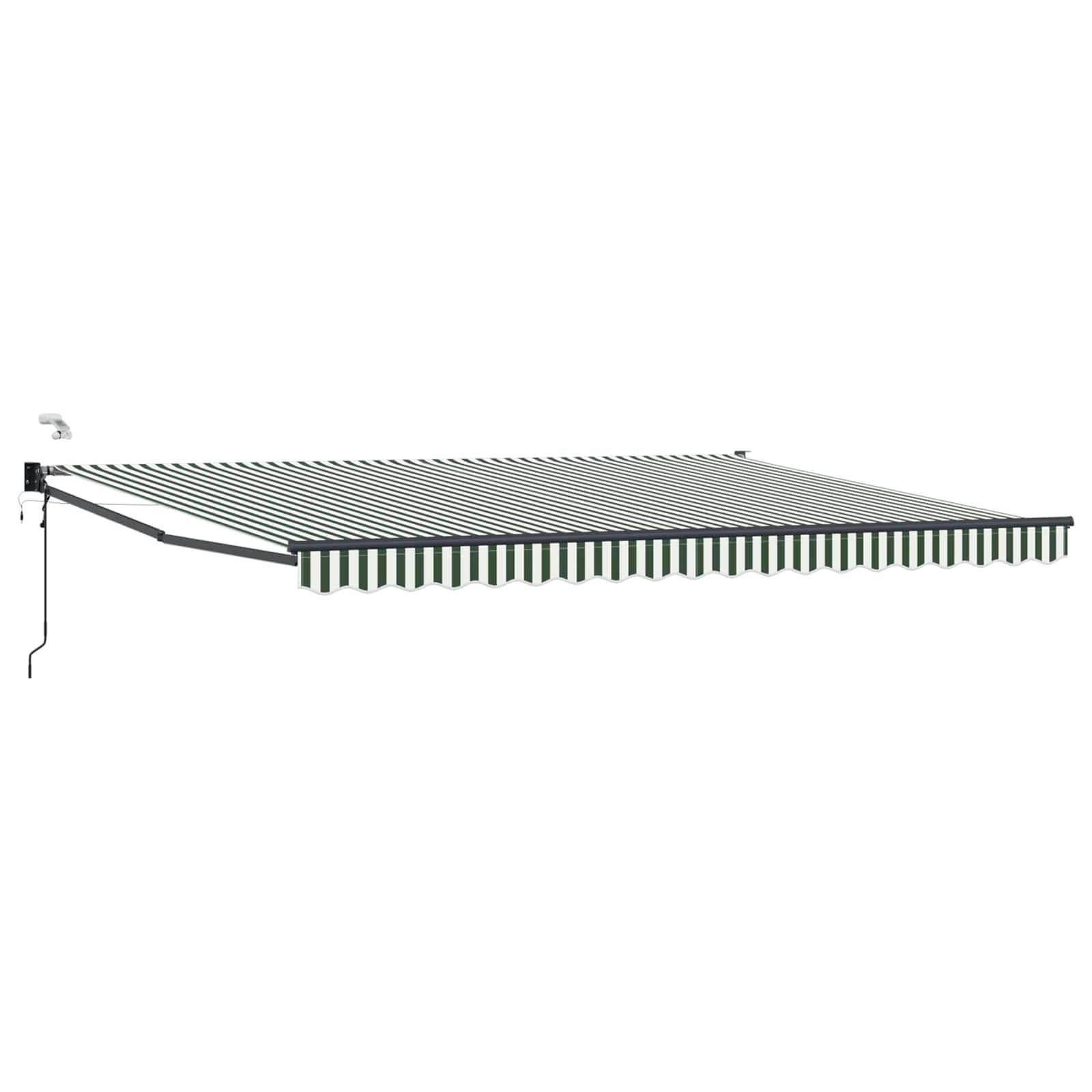 Tettuccio Elettrico Retrattile Verde e Bianco 5 x 3 m | homemem39