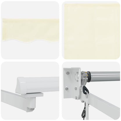 Tettuccio Elettrico Retrattile Crema e Bianco 3 x 2 m | homemem39