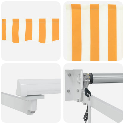 Tettuccio Elettrico Retrattile Giallo e Bianco 3 x 2 m | homemem39