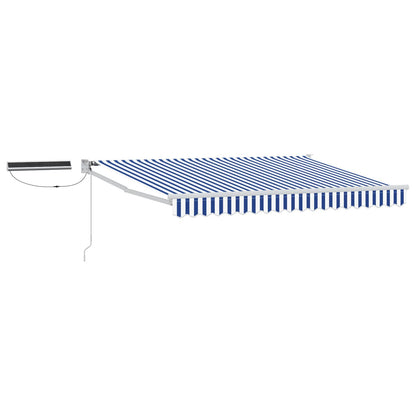 Tettuccio Elettrico Retrattile Blu e Bianco 3,5 x 2 m | homemem39