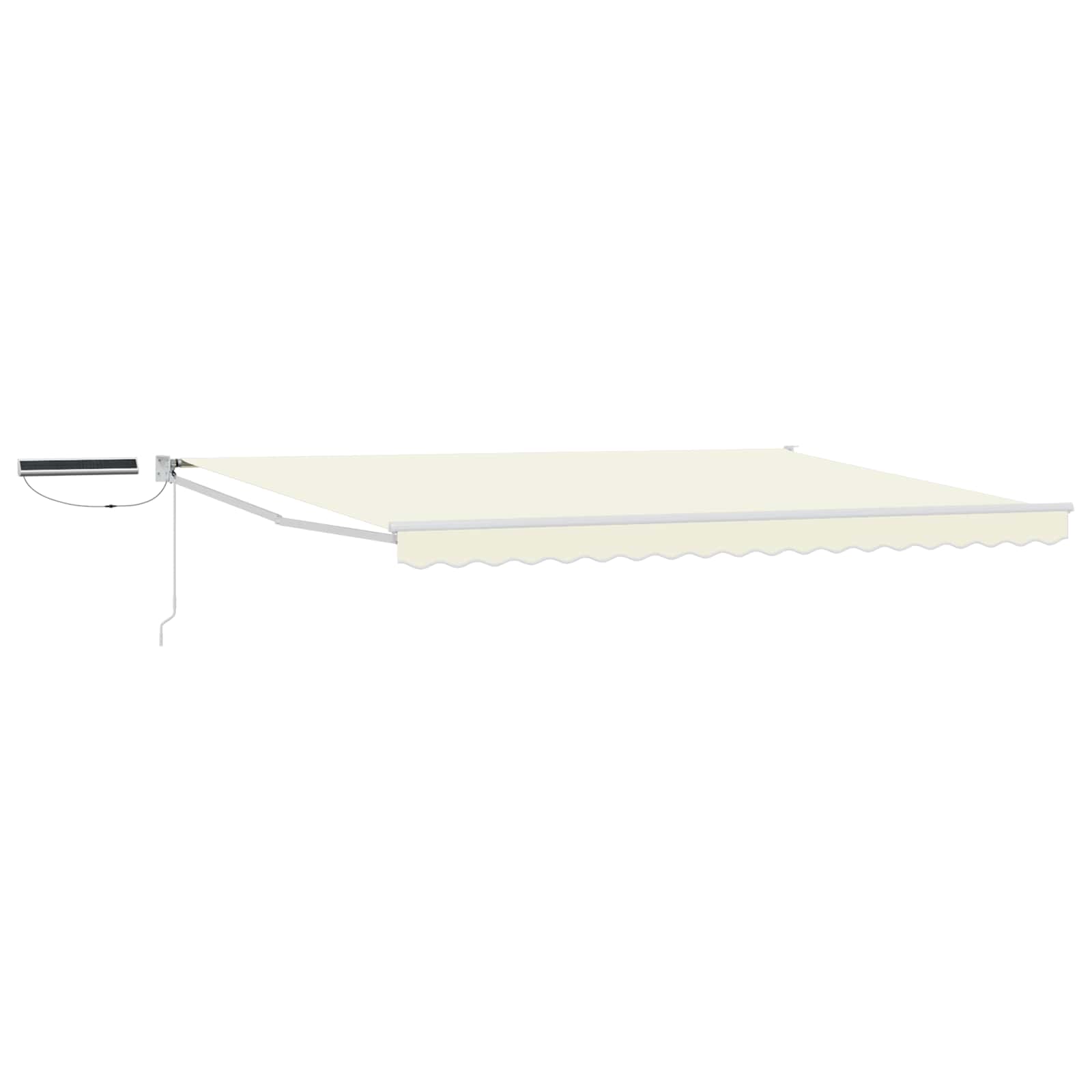 Tettuccio Elettrico Retrattile Crema e Bianco 4 x 2 m | homemem39