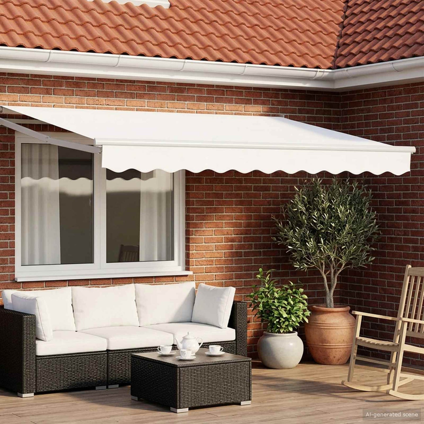 Tettuccio Elettrico Retrattile Bianco 3 x 2,5 m | homemem39