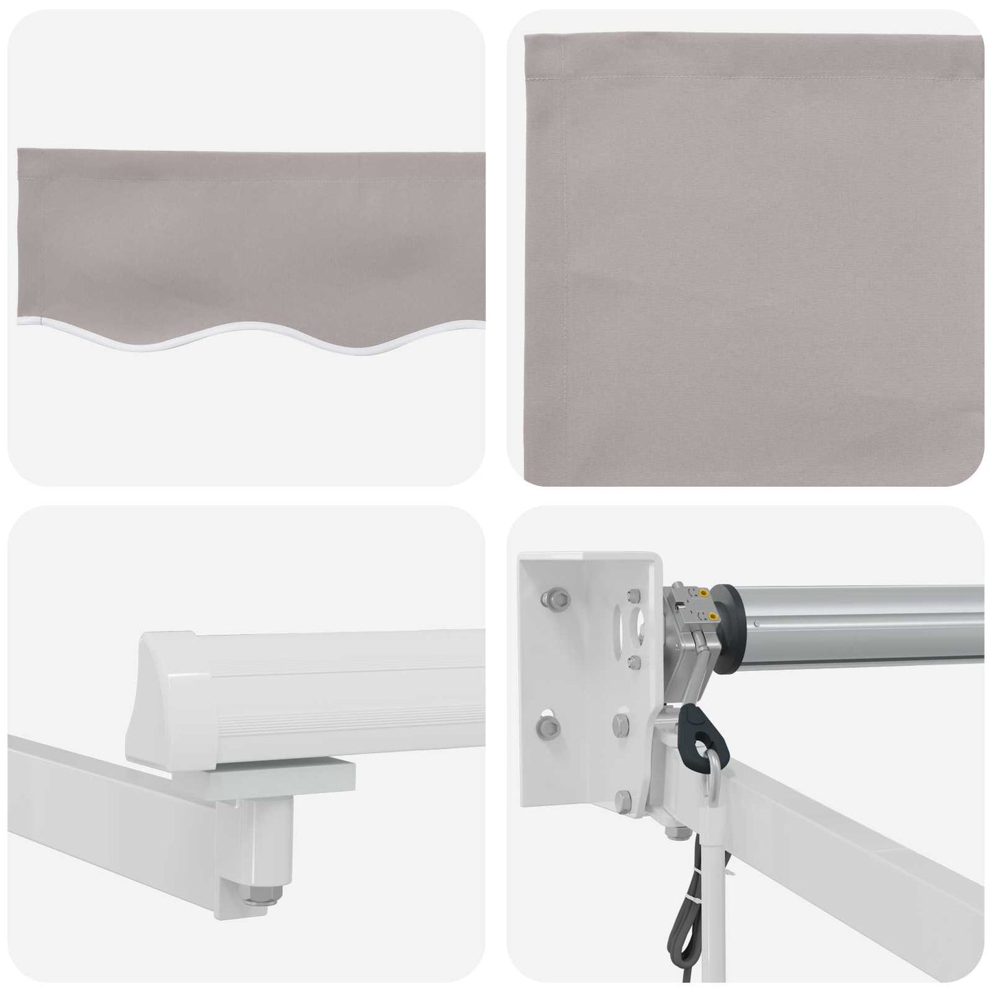 Tettuccio Elettrico Retrattile Grigio chiaro e bianco 3 x 2,5 m | homemem39