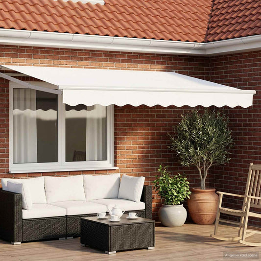 Tettuccio Elettrico Retrattile Bianco 3,5 x 2,5 m | homemem39
