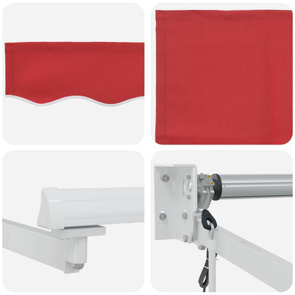 Tettuccio Elettrico Retrattile Rosso e Bianco 3,5 x 2,5 m | homemem39
