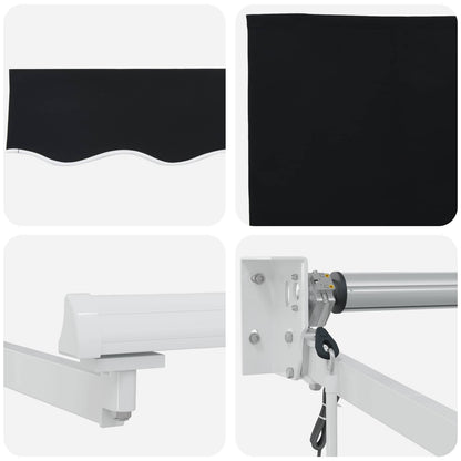 Tettuccio Elettrico Retrattile Nero e Bianco 4 × 3 m | homemem39