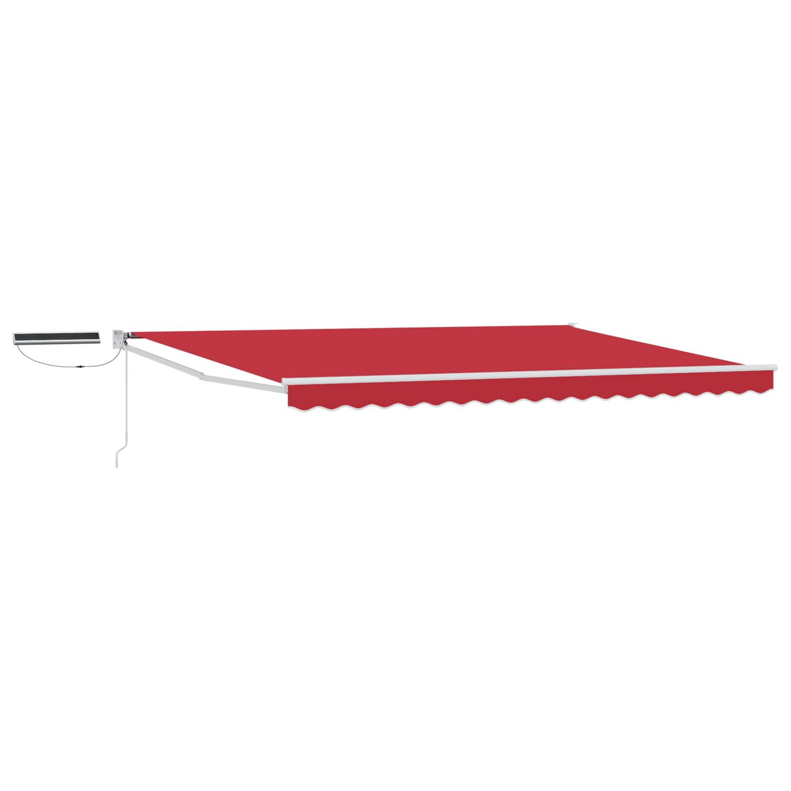 Tettuccio Elettrico Retrattile Rosso e Bianco 4 × 3 m | homemem39