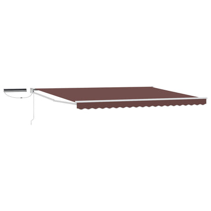 Tettuccio Elettrico Retrattile Marrone e bianco 4,5 × 3 m | homemem39