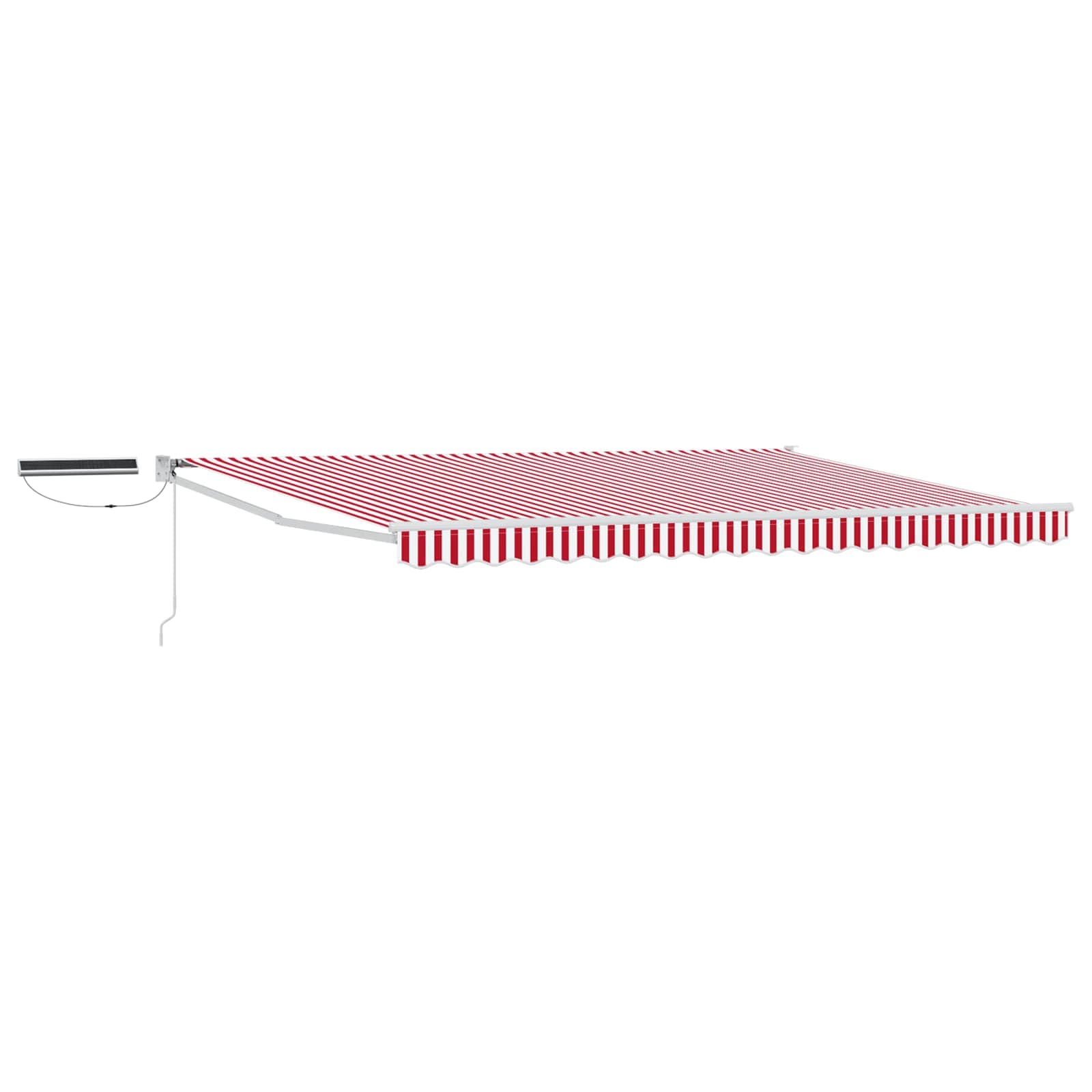 Tettuccio Elettrico Retrattile Rosso e Bianco 4,5 × 3 m | homemem39