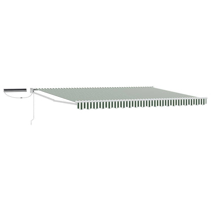 Tettuccio Elettrico Retrattile Verde e Bianco 5 x 3 m | homemem39
