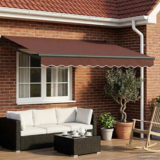 Tettuccio Elettrico Retrattile Marrone e Antracite 3,5 x 2 m | homemem39