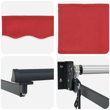Tettuccio Elettrico Retrattile Rosso e Antracite 3,5 x 2,5 m | homemem39