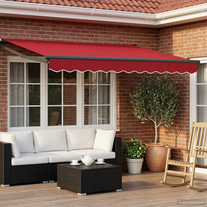 Tettuccio Elettrico Retrattile Rosso e Antracite 3,5 x 2,5 m | homemem39