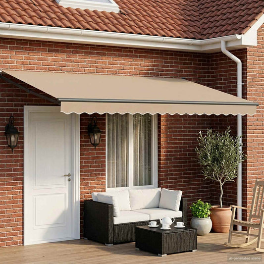 Tettuccio Elettrico Retrattile Beige e Antracite 4 × 3 m | homemem39
