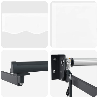 Tettuccio Elettrico Retrattile Bianco e Antracite 4 × 3 m | homemem39