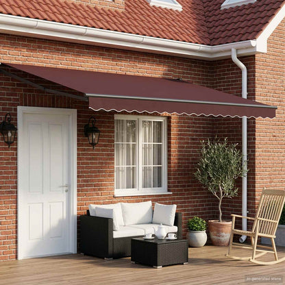 Tettuccio Elettrico Retrattile Marrone e Antracite 4,5 × 3 m | homemem39