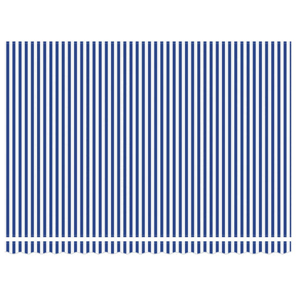 Tenda Retrattile Blu e Bianco 400 × 300 cm Tela e Alluminio