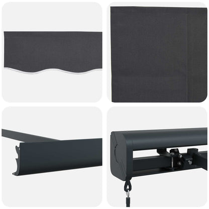 Tenda Retrattile Antracite e Grigio 400 × 300 cm | homemem39