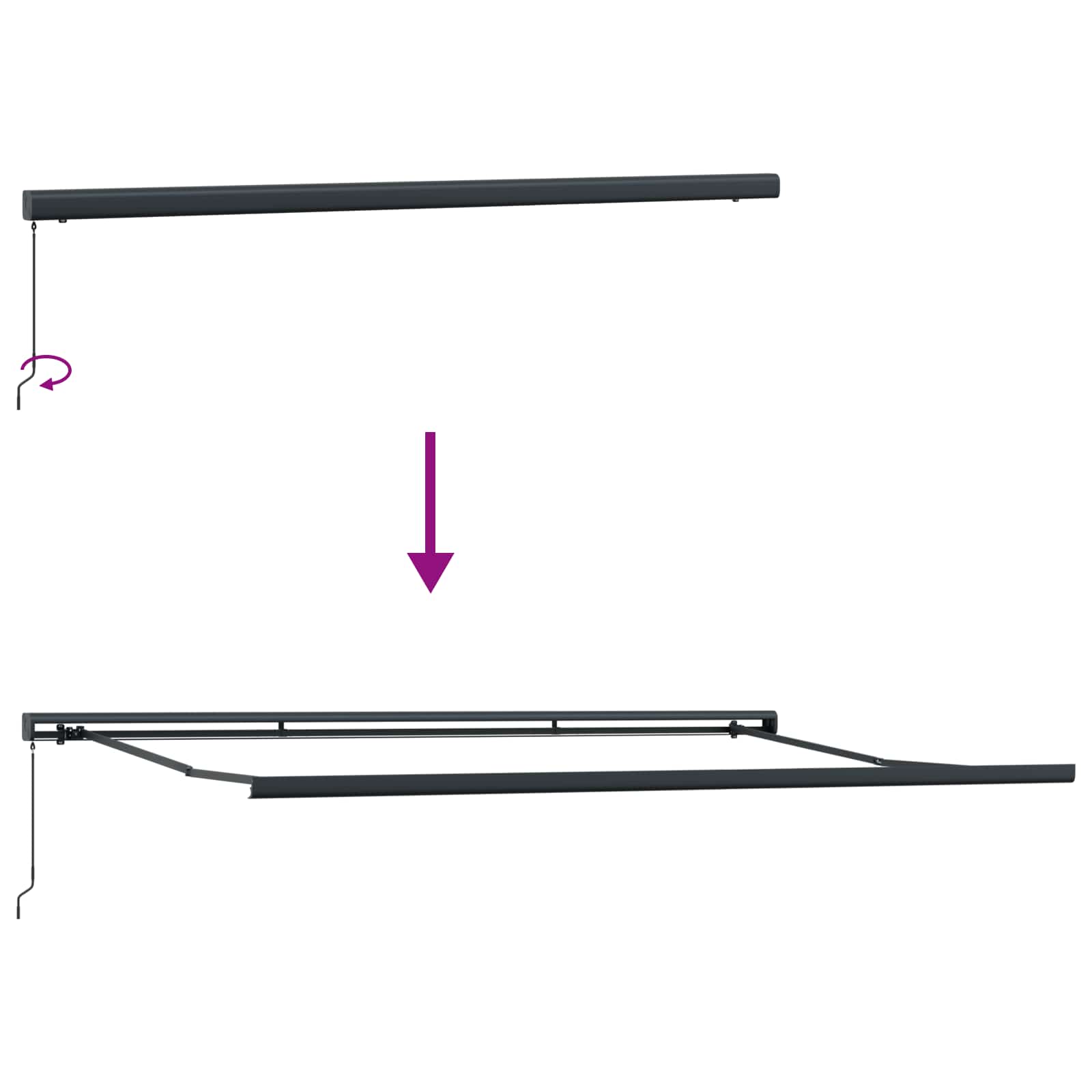Tenda Retrattile Antracite e Grigio 400 × 300 cm | homemem39