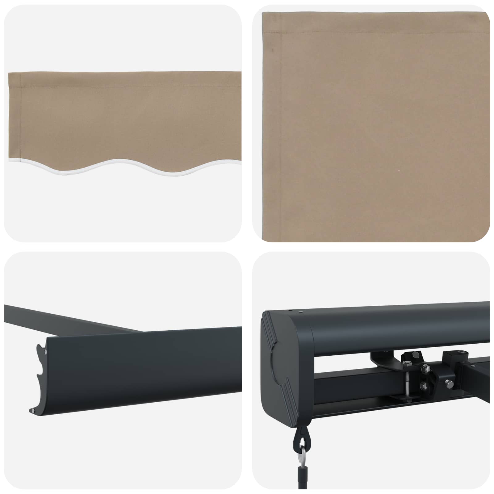 Tenda Retrattile Beige 4 × 3 m Tela e Alluminio | homemem39