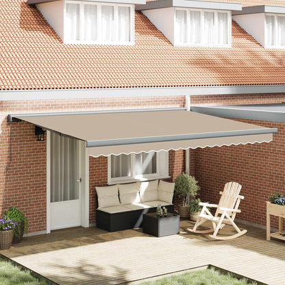 Tenda Retrattile Beige 4 × 3 m Tela e Alluminio | homemem39