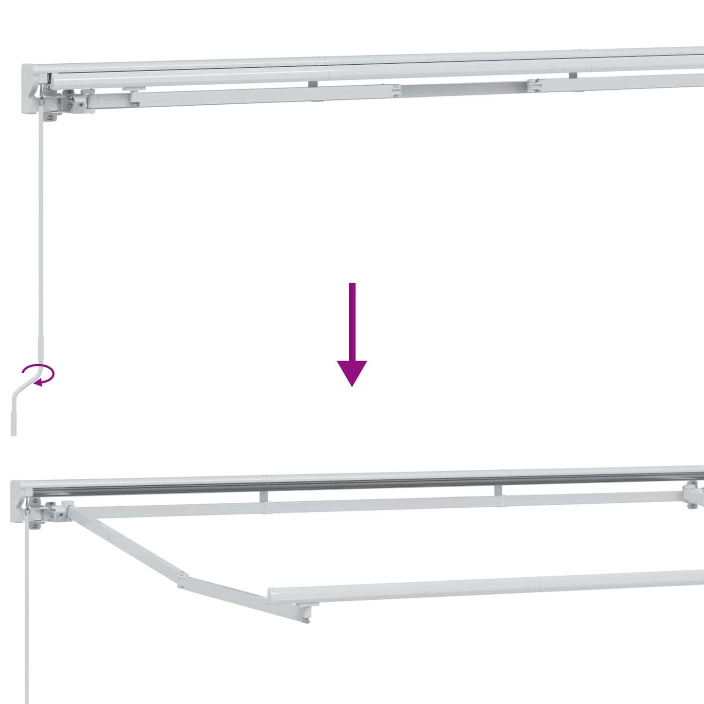 Tenda retrattile manuale Blu e Bianco 3 x 2,5 m | homemem39