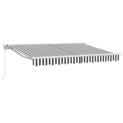 Tenda retrattile manuale Antracite e Bianco 3 x 2,5 m | homemem39