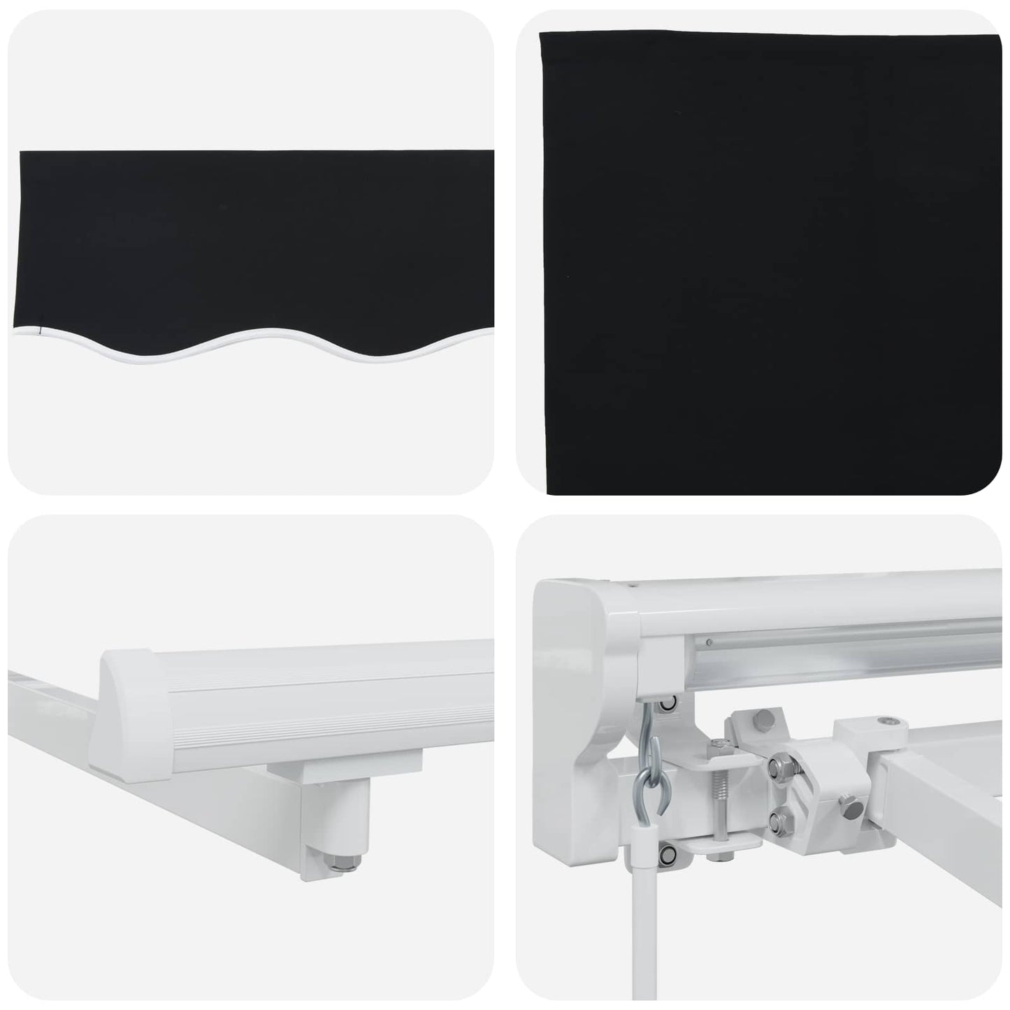 Tenda retrattile manuale Nero 3 x 2,5 m | homemem39
