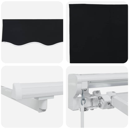 Tenda retrattile manuale Nero 3 x 2,5 m | homemem39