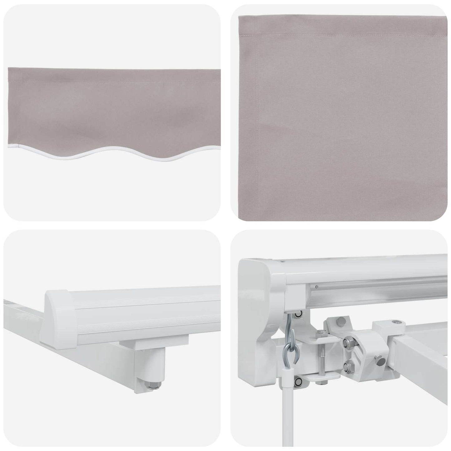 Tenda retrattile manuale Grigio Chiaro 3 x 2,5 m | homemem39