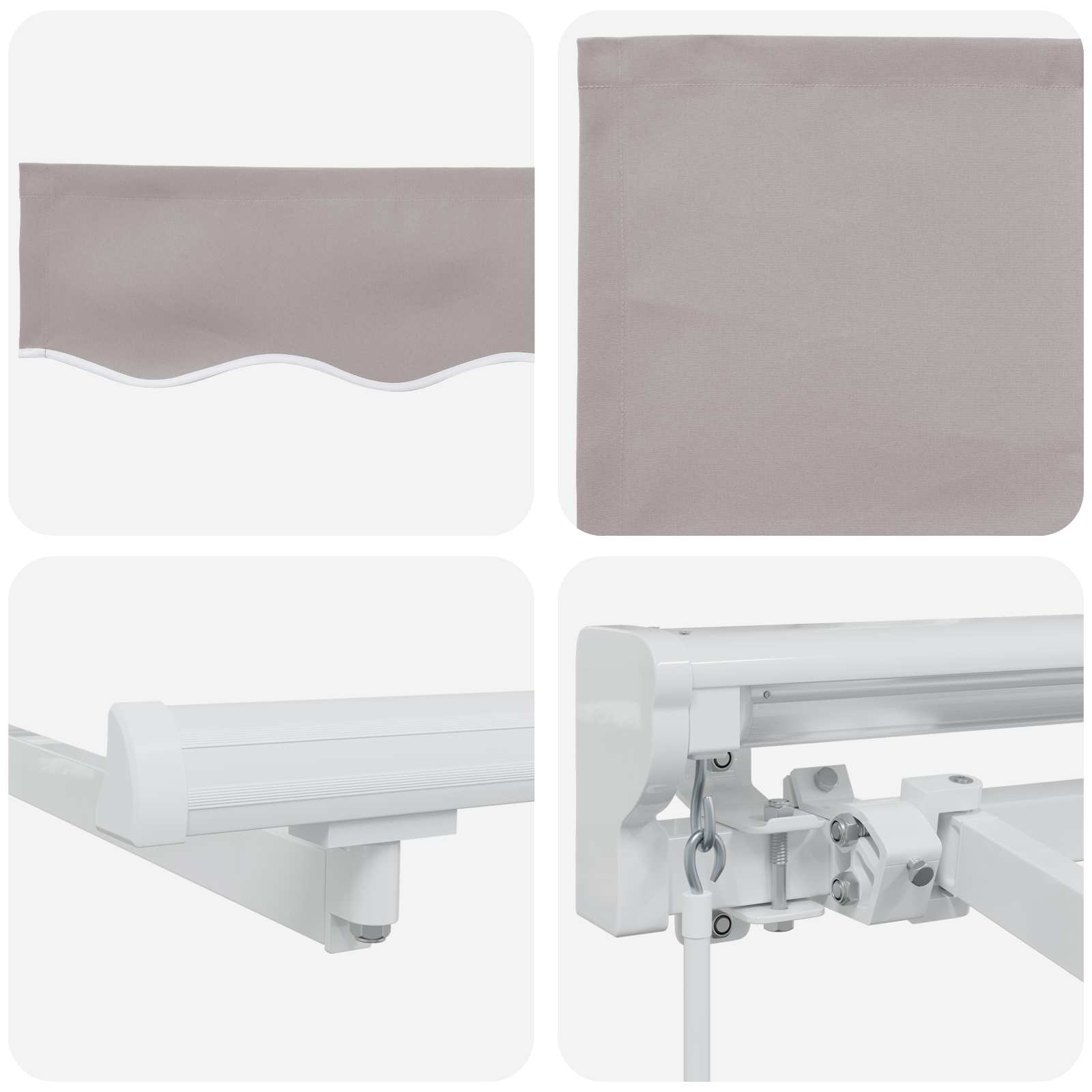 Tenda retrattile manuale Grigio Chiaro 3 x 2,5 m | homemem39