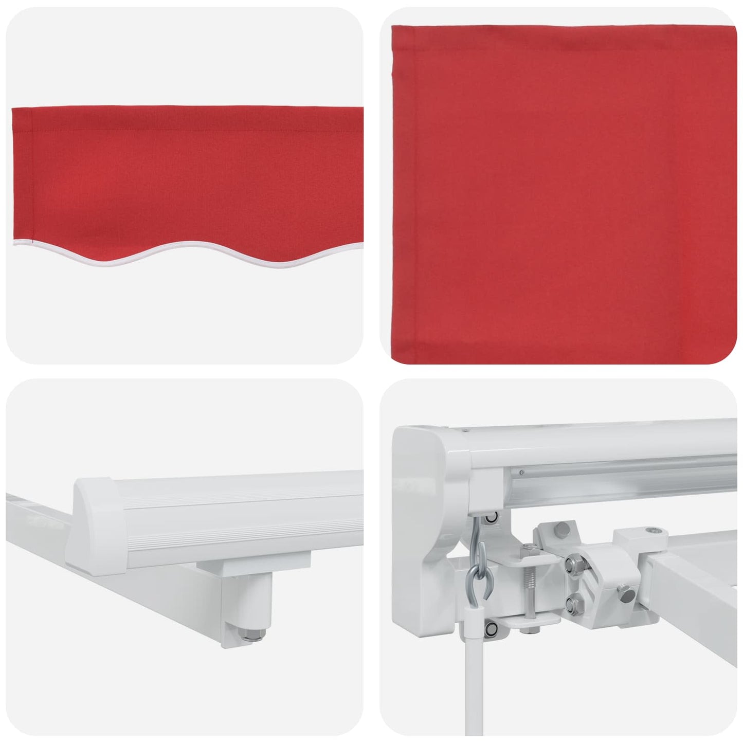 Tenda retrattile manuale Rosso 3 x 2,5 m | homemem39