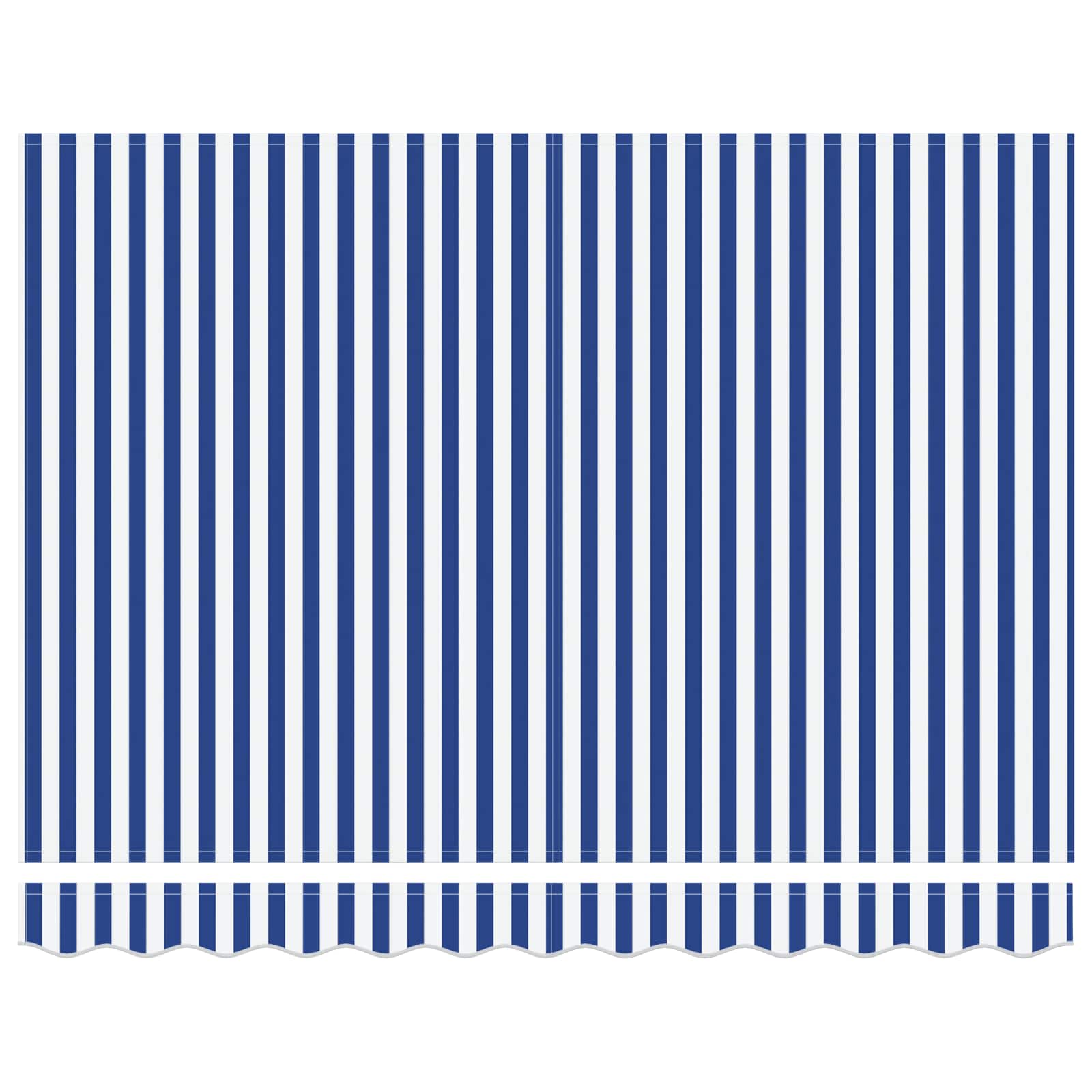 Tenda retrattile manuale Blu e Bianco 3,5 x 2,5 m | homemem39