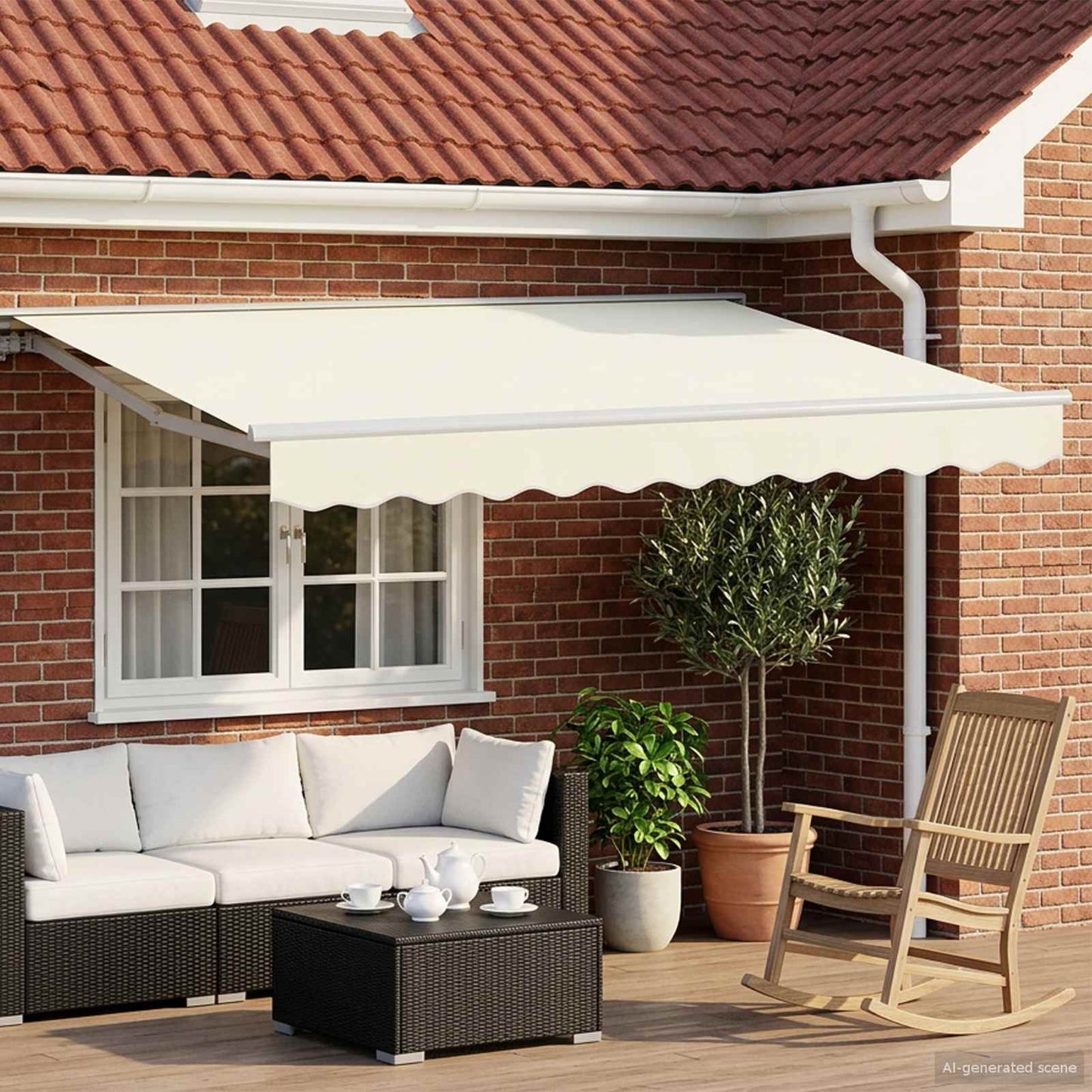 Tenda retrattile manuale Crema 3,5 x 2,5 m