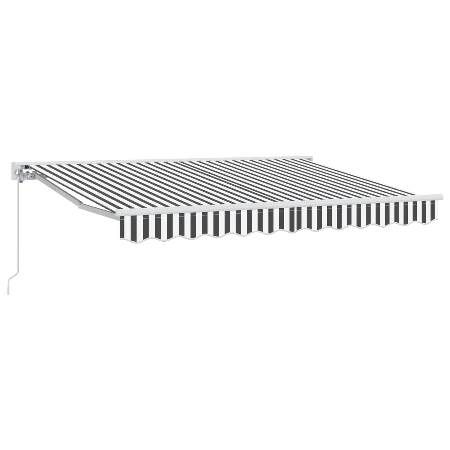 Tenda retrattile manuale Antracite e Bianco 3,5 x 2,5 m | homemem39