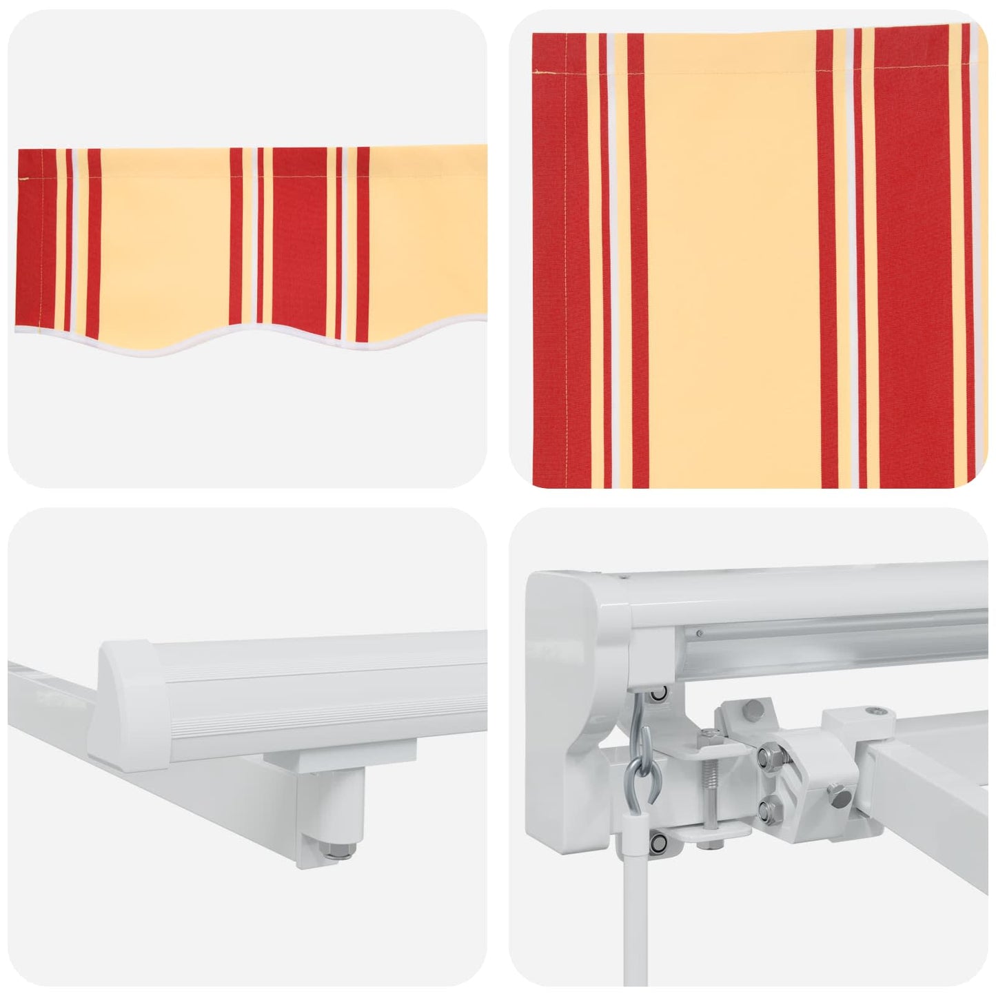 Tenda retrattile manuale Giallo e Arancione 3,5 x 2,5 m | homemem39