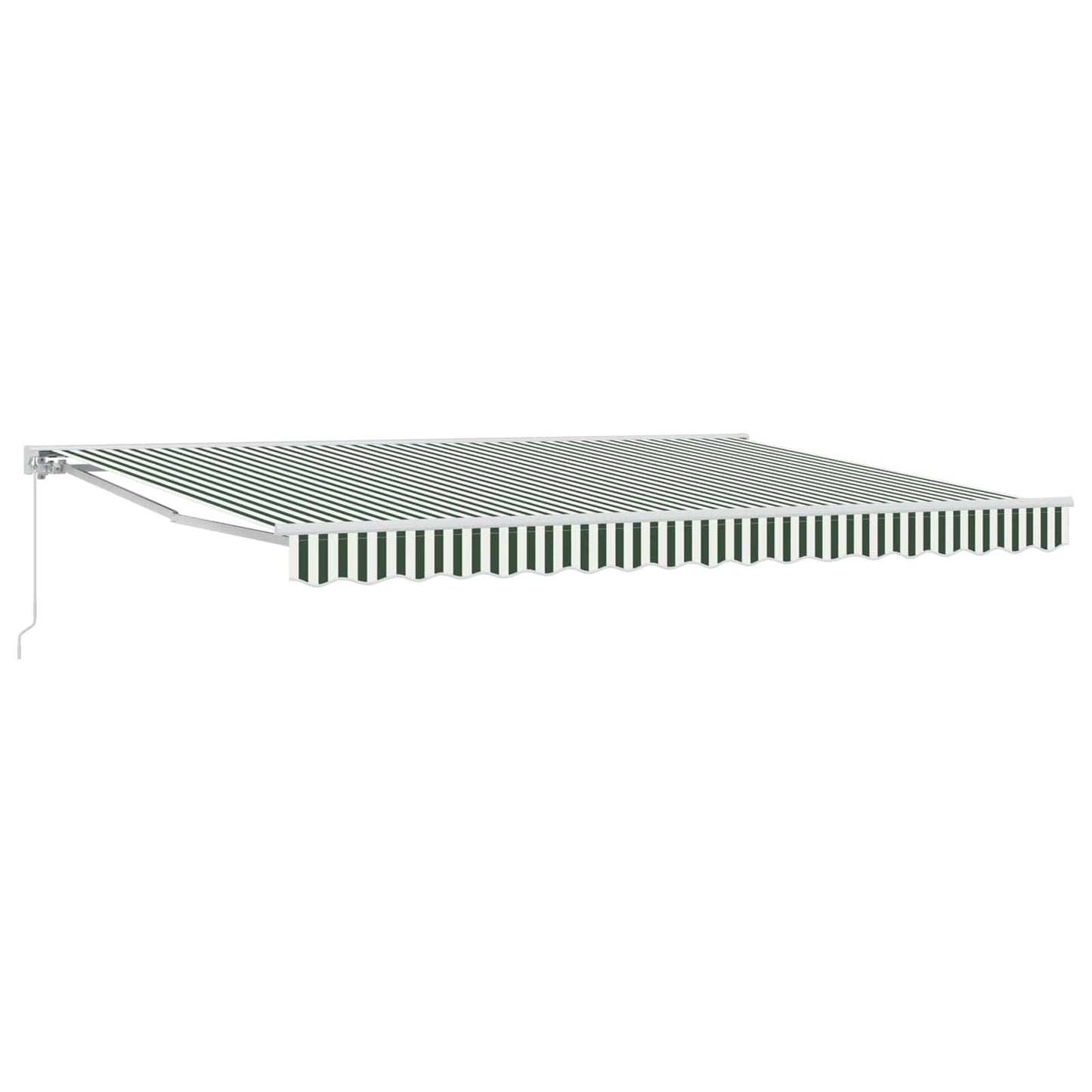 Tenda retrattile manuale Verde e Bianco 4 × 3,5 m