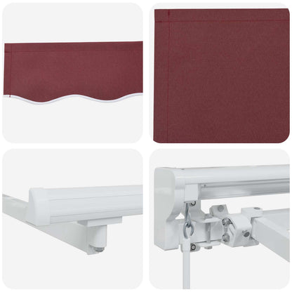Tenda retrattile manuale Borgogna 4,5 × 3 m | homemem39