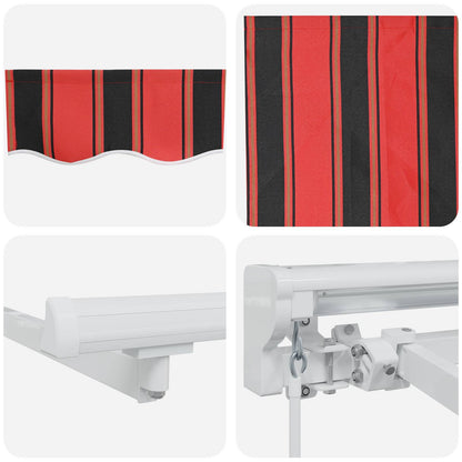 Tenda retrattile manuale Arancione, Nero e Giallo 4,5 × 3,5 m | homemem39