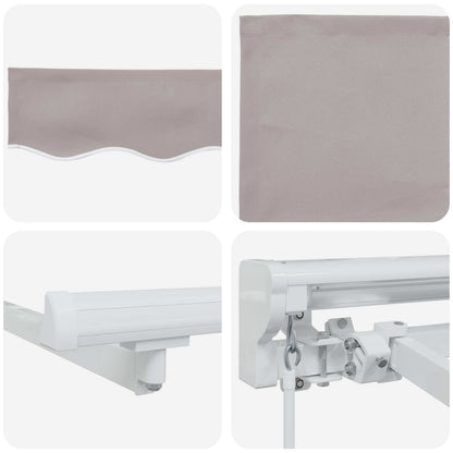 Tenda retrattile manuale Grigio Chiaro 4,5 × 3,5 m | homemem39