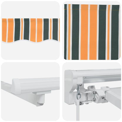 Tenda retrattile manuale Verde e Giallo 4,5 × 3,5 m | homemem39