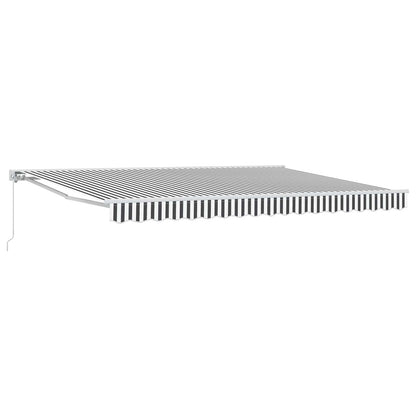 Tenda retrattile manuale Antracite e Bianco 5 x 3 m | homemem39